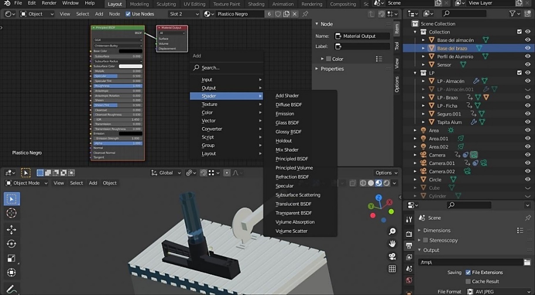 Blender, interfaz de texturizado