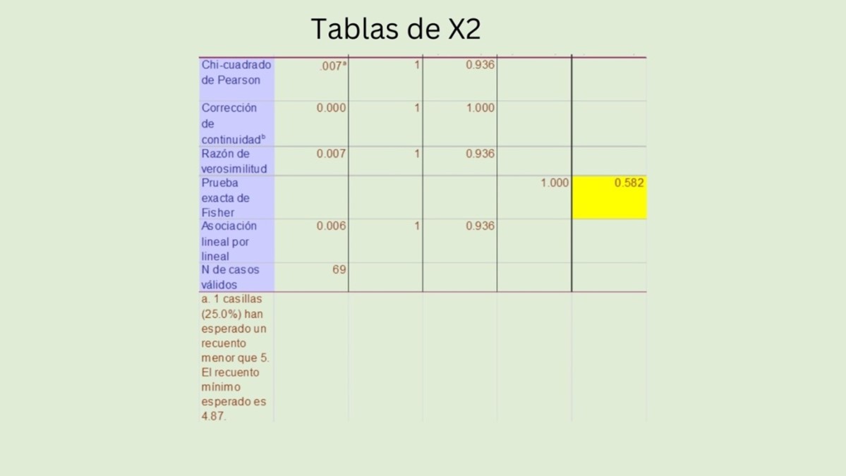 Figura 8. Resultados de las tablas de X2
      Fuente: Elaboración propia.
       Imágenes tomadas de https://www.canva.com/